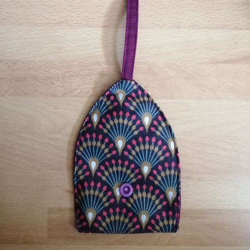 Porte-clés en tissu éventail 100% coton.