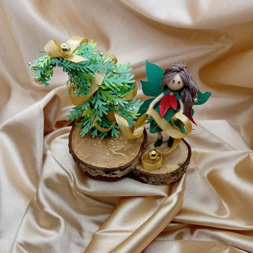 Figurine fée de noel, en papier