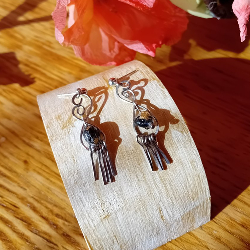 Boucle d'oreille collection etoile d'or ,bijoux femme en acier inoxydable fait à la main