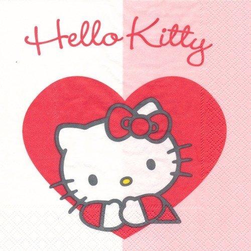 Serviette en papier "kitty sweet heart"