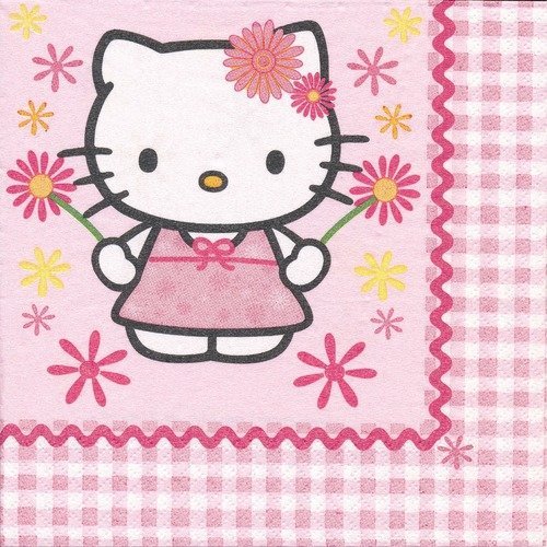 Serviette en papier "kitty pink"