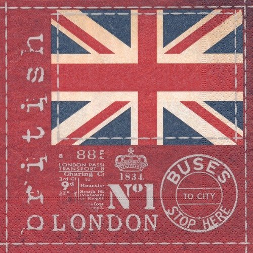 Serviette en papier "british flag"