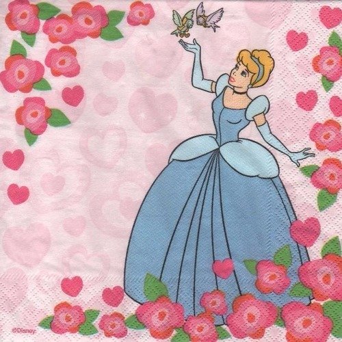 Serviette en papier "jolie princesse cendrillon"