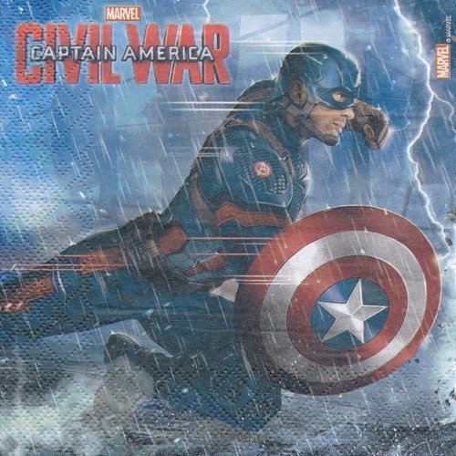 Serviette en papier "civil war - captain america"