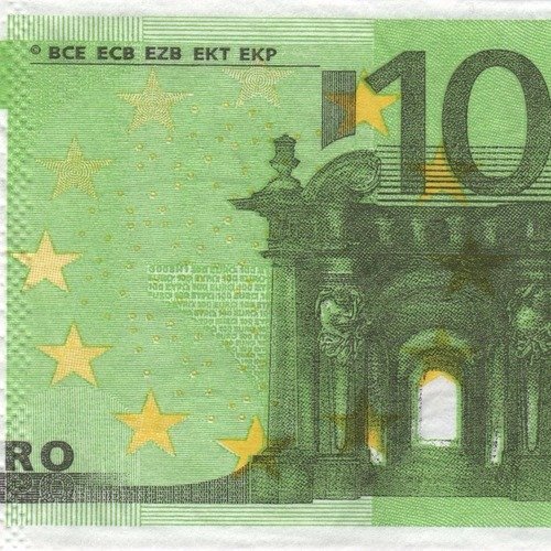 Serviette en papier "billet 100 euros"