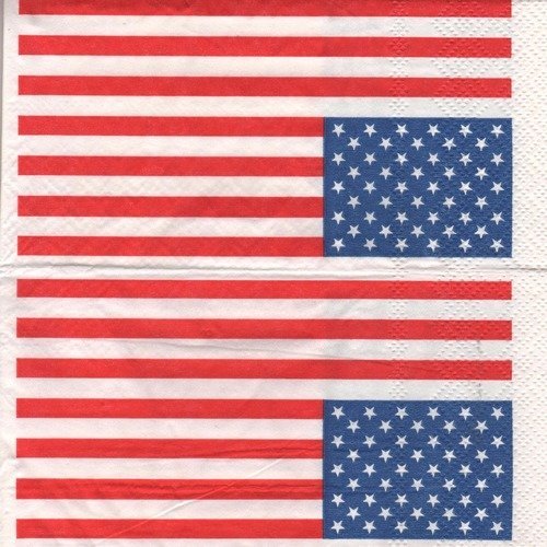 Serviette en papier "drapeau us"