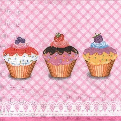 Serviette en papier "party cupcakes"