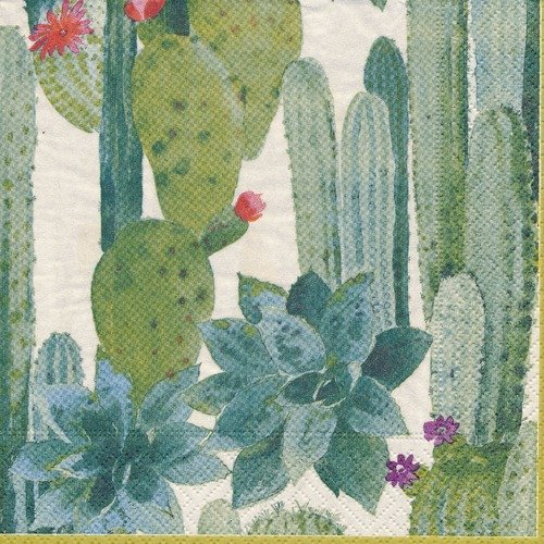 Serviette en papier "jardin de cactus"