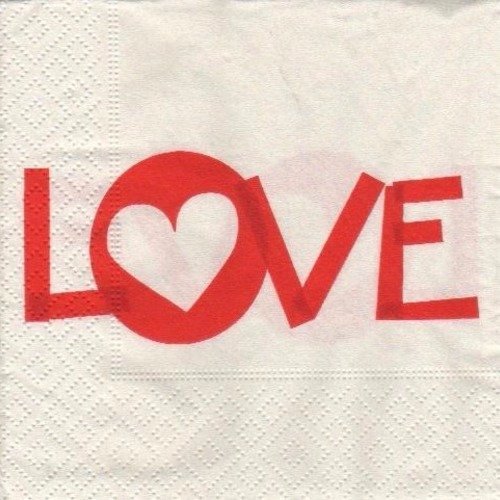 Petite serviette en papier "love"