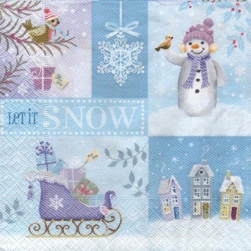 Serviette en papier "let it snow"
