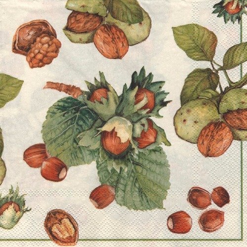 Serviette en papier "noisettes"