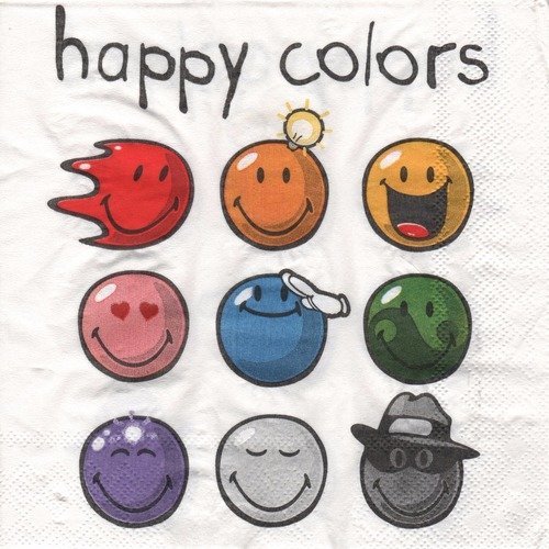 Serviette en papier "happy colors"