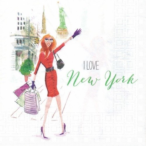 Serviette en papier "i love new york"