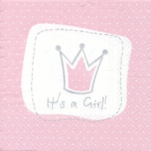 Serviette en papier "it's a girl"