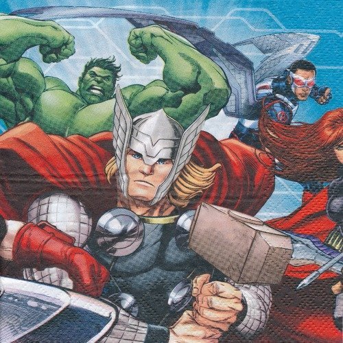 Serviette en papier "avengers" 