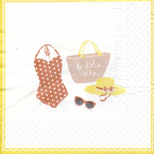 Petite serviette en papier "la dolce vita"