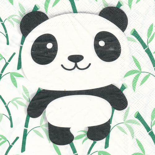 Petite serviette "panda et bambous"