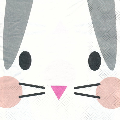 Petite serviette en papier "petit lapin"