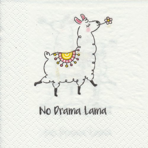 Petite serviette en papier "no drama lama"