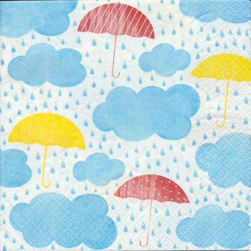Serviette en papier "temps de pluie"