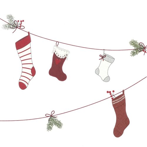 Serviette en papier "chaussettes en plein air"