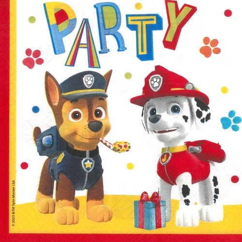 Serviette en papier "pat patrouille party"