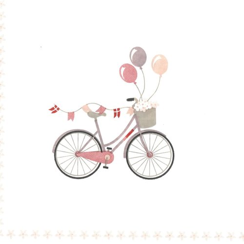 Serviette en papier "vélo bucolique"