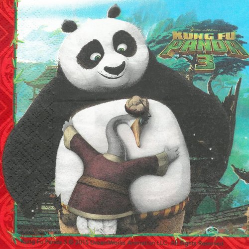 Serviette en papier "kung fu panda"