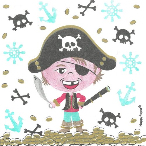 Serviette en papier "enfants pirates 2"