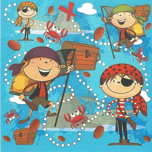 Serviette en papier "pirates 2"