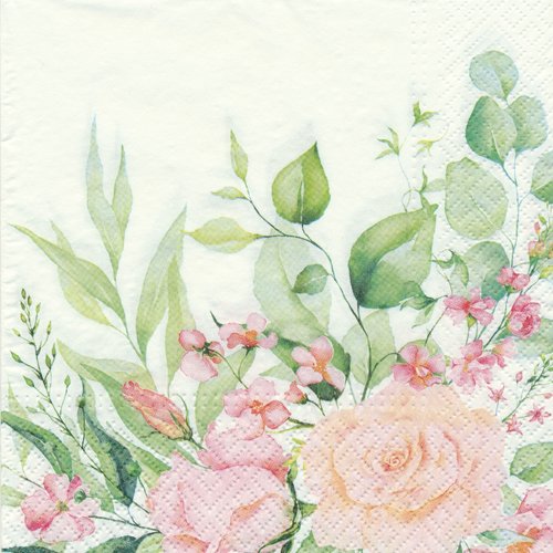 Serviette en papier "rose pastel"