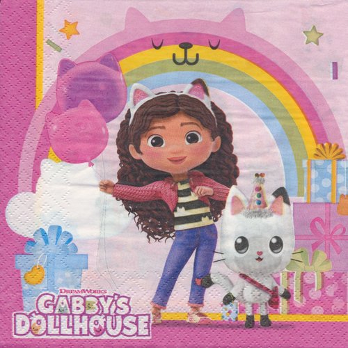 Serviette en papier "maison de gabby"