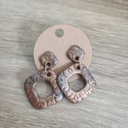 Épuisées - boucles d'oreilles "la vie avec des couleurs"