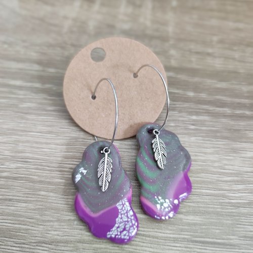 Boucles d'oreilles jessica "la vie avec des couleurs"