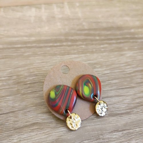 Boucles d'oreilles "la vie avec des couleurs"