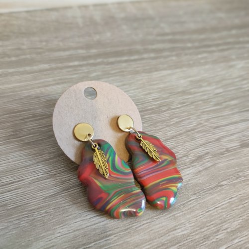 Boucles d'oreilles "la vie avec des couleurs"