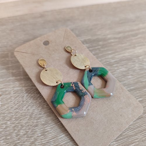 Boucles d'oreilles julie "la vie avec des couleurs"