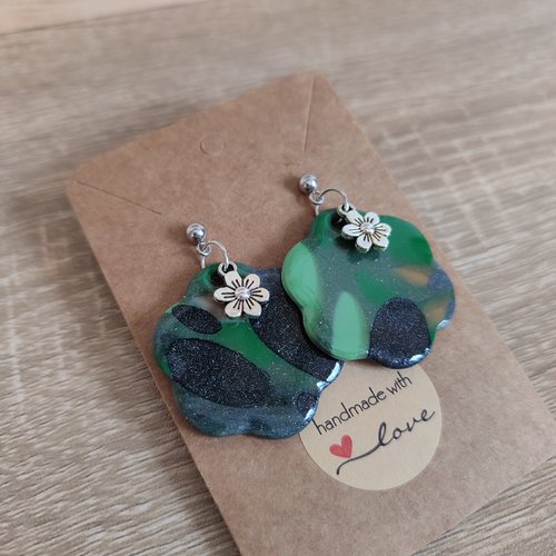 Boucles d'oreilles katherine "la vie avec des couleurs"