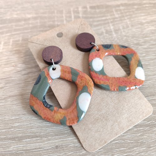 Épuisées - boucles d'oreilles eddie "la vie avec des couleurs"