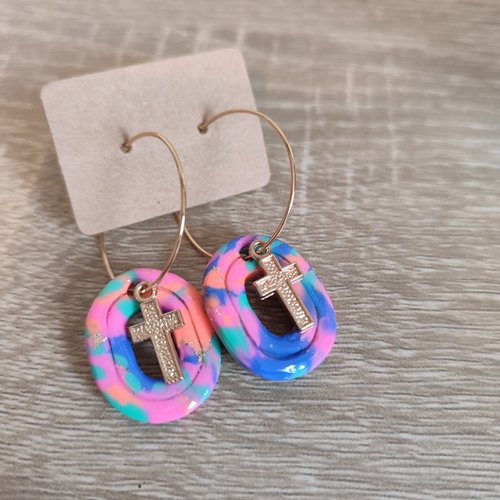 Épuisées - boucles d'oreilles valentine "la vie avec des couleurs"