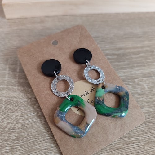 Épuisées - boucles d'oreilles lilie "la vie avec des couleurs"