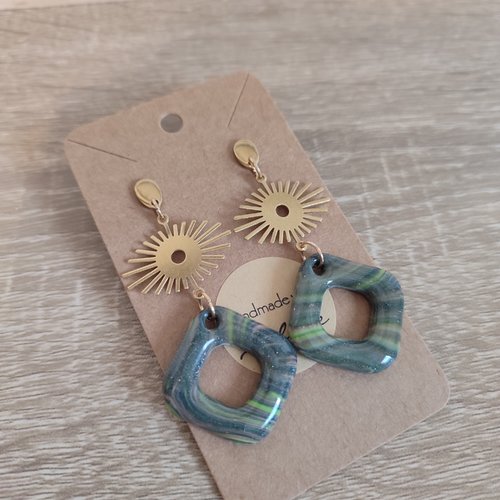 Épuisées - boucles d'oreilles "la vie avec des couleurs"