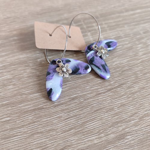 Boucles d'oreilles séverine "la vie avec des couleurs"