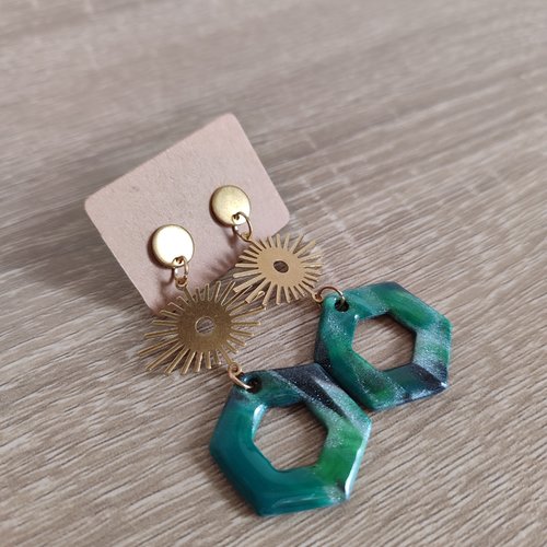 Épuisées - boucles d'oreilles "la vie avec des couleurs"
