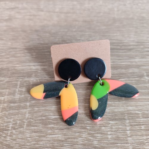 Boucles d'oreilles agathe "la vie avec des couleurs"