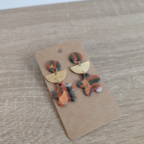 Boucles d'oreilles lila "la vie avec des couleurs"