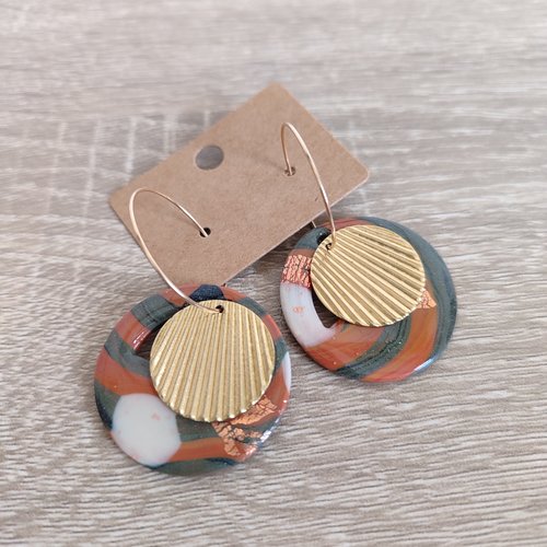 Épuisées - boucles d'oreilles "la vie avec des couleurs"