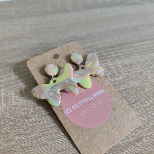 Boucles d'oreilles karine "la vie avec des couleurs"