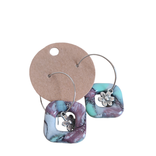 Boucles d'oreilles cathie "la vie avec des couleurs"