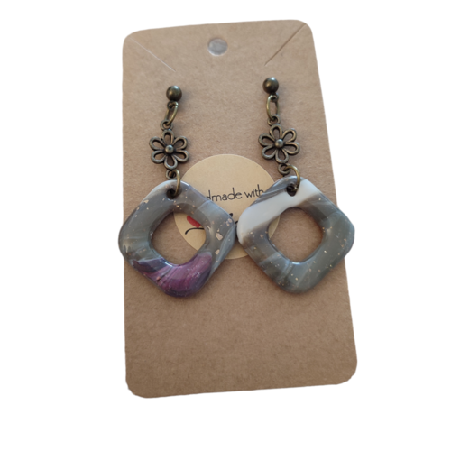 Boucles d'oreilles jasmine "la vie avec des couleurs"